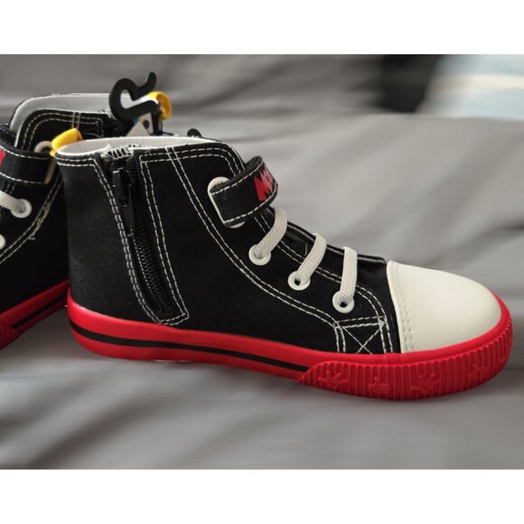 NWT Mickey Mouse Toddler Hi Top Sneakers Size 12 / Mickey and Pluto - Picture 2 of 5